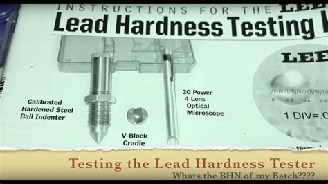 lee lead hardness testing kit review|lee lead hardness tester instructions.